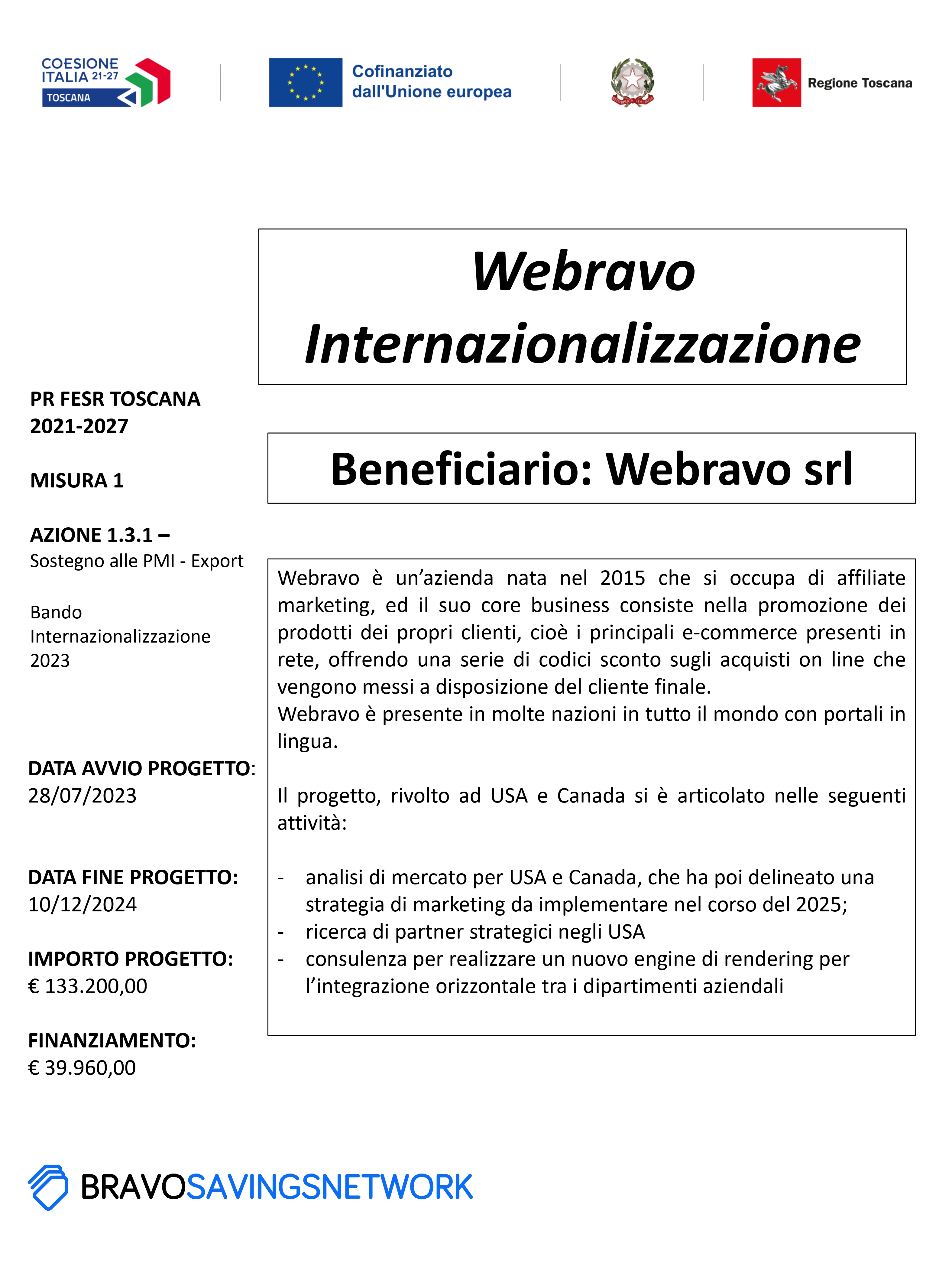 Poster Webravo Internazionalizzazione