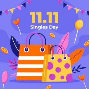 Buste piene di regali per il Single's Day