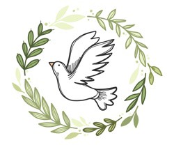 Ilustración de la paloma blanca de la paz