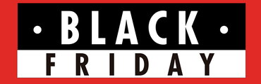 large banner with Black friday written in large letters