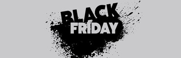 a black patch of paint, picturing the word Black Friday