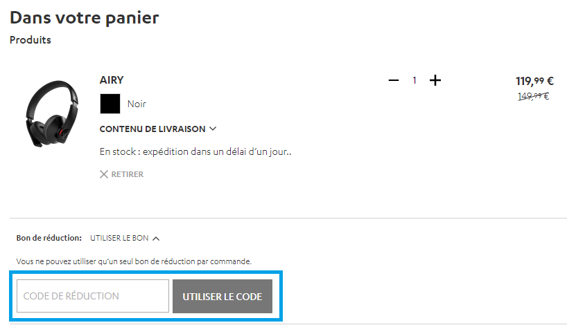 code promo sur panier teufel
