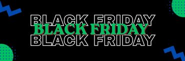 Imagem com fundo escuro com as palavras "Black Friday"