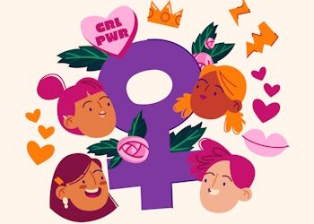 Mujeres, coronas, corazones