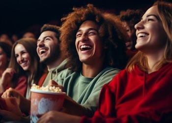 Jóvenes en el cine disfrutando los descuentos del Carnet Joven