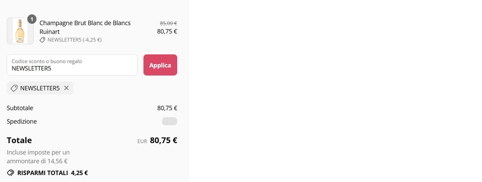 come inserire un codice sconto callmewine