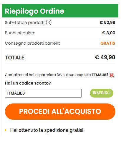 come inserire un codice sconto libraccio