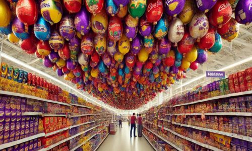 Ovos de Páscoa nos supermercados
