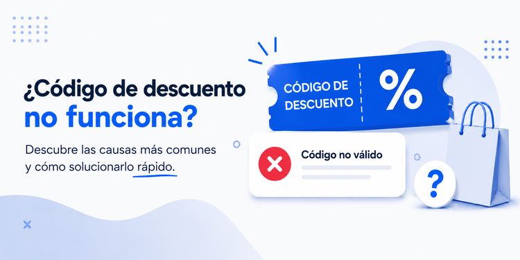Descripción de por qué un código de descuento no funciona