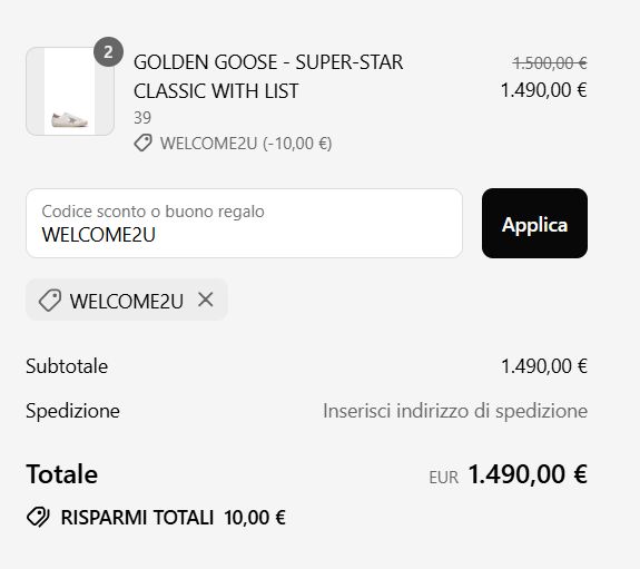 come inserire un codice sconto quellogiusto