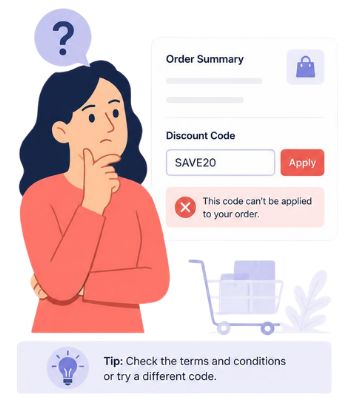 O que acontece depois de comunicar um código de desconto