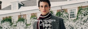 Homme habillé avec tenue Tommy Hilfiger d'hiver